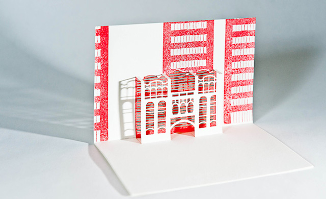 Pop Up Paper Architecture Made With Laser Cut-0