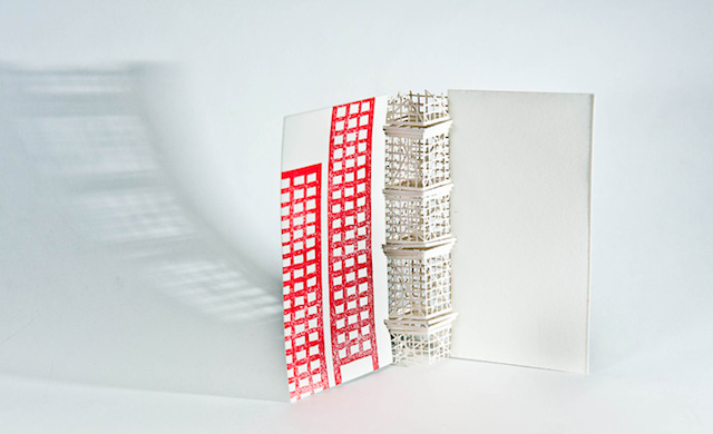 Pop Up Paper Architecture Made With Laser Cut-1