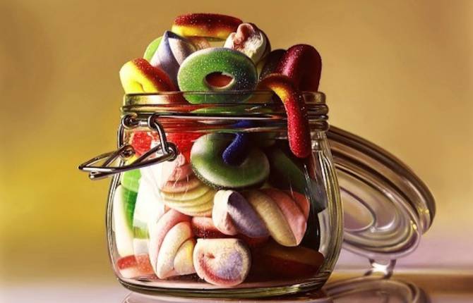 Stunning Hyper Realistic Candy Paintings