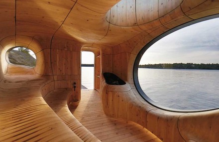Wooden Curved Cabin