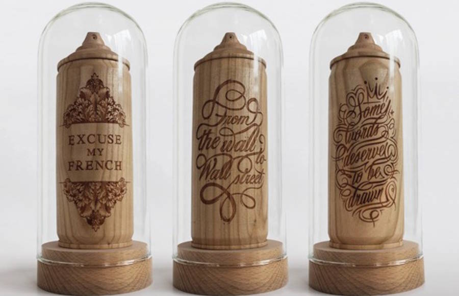 Wooden Spray Cans