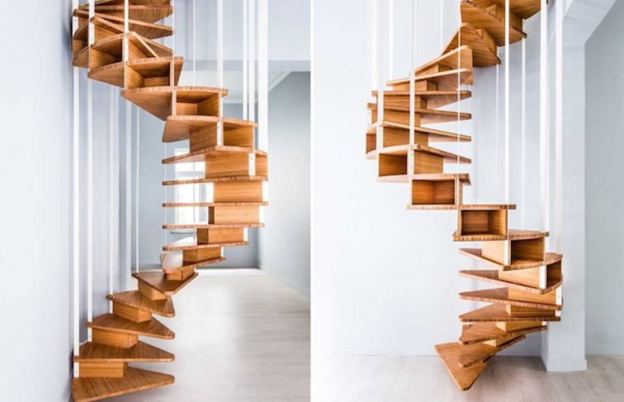 Wooden Spiral Staircase