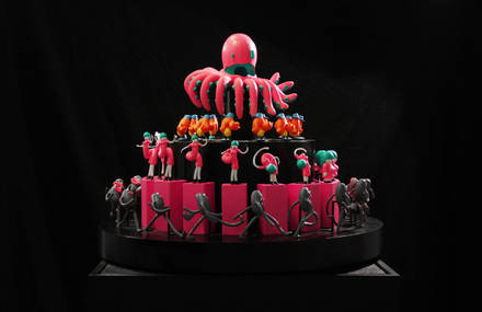 Octomadness 3D printed Zoetrope