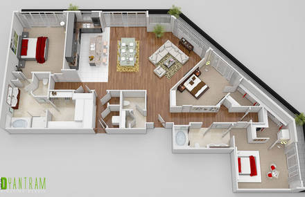 3D Floor Plan Design & Interactive 3D Floor Plan