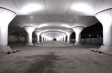 Parisian Railway Turned into Impressive Light Canvas