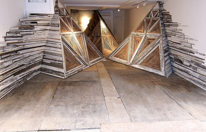 Architectural Installations Made with Reclaimed Materials