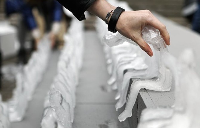 Army of Melting Ice Sculptures