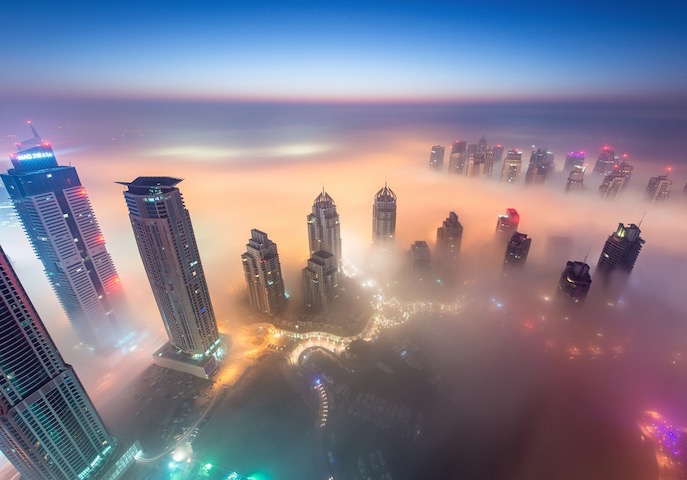 Fog Over Dubai Buildings Photography_5