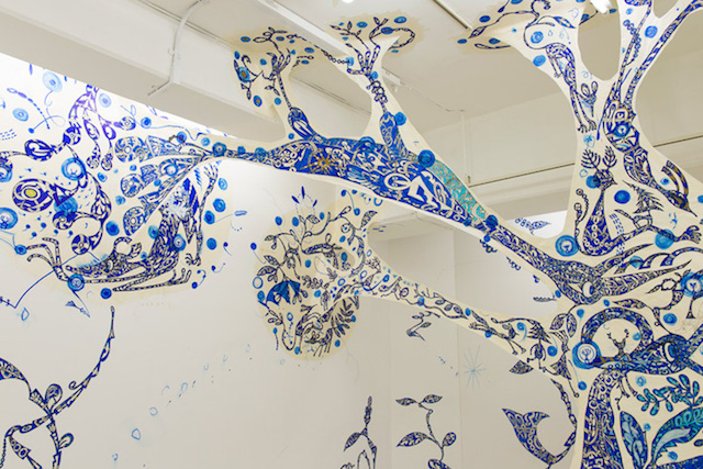 Hand-Painted Arborescence Installations-5