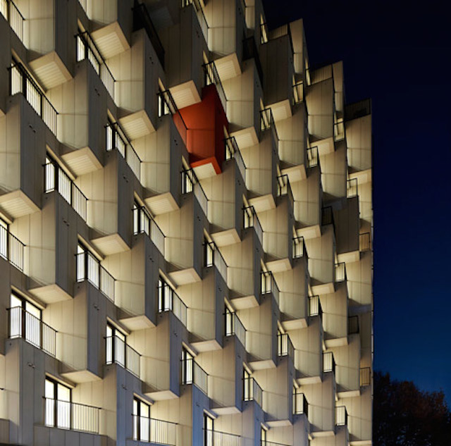 Housing Block with Hundred Cubes Facade-2