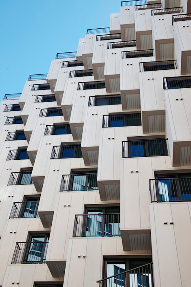 Housing Block with Hundred Cubes Facade-7