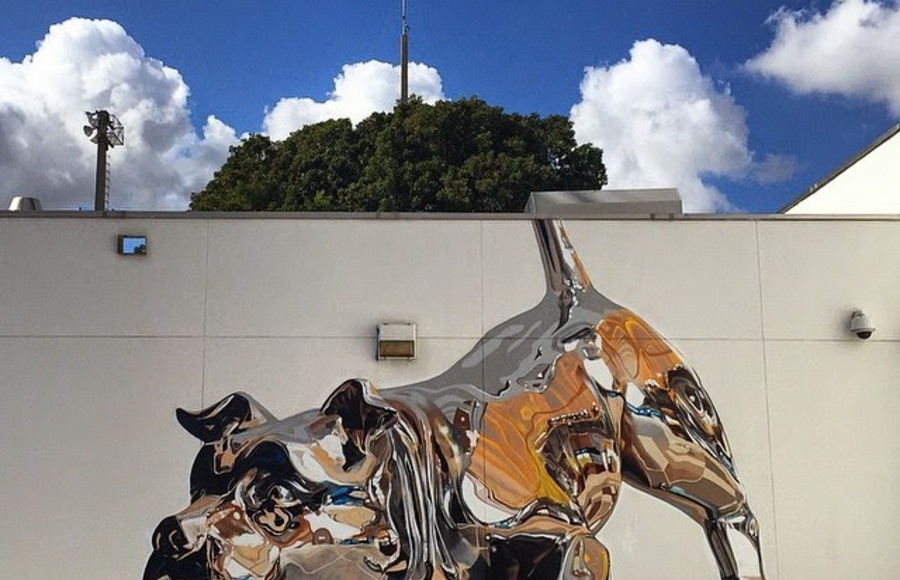 Metallic Dog Mural