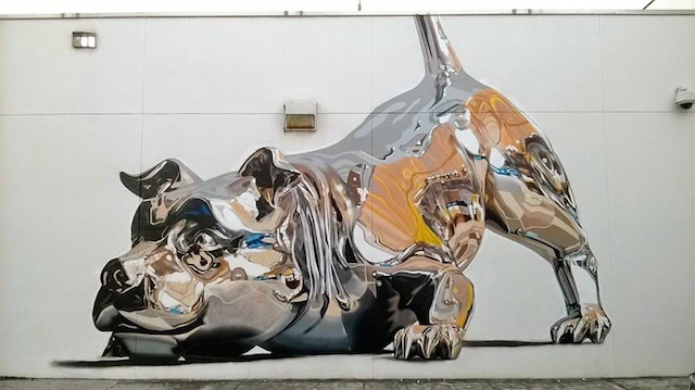 Metallic Dog Mural -3