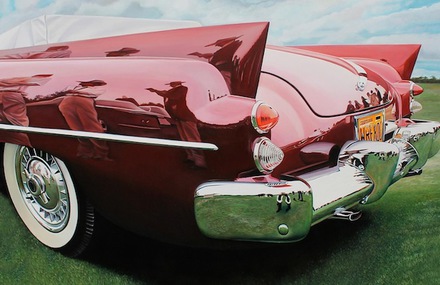 Realistic Old Polished Cars Paintings