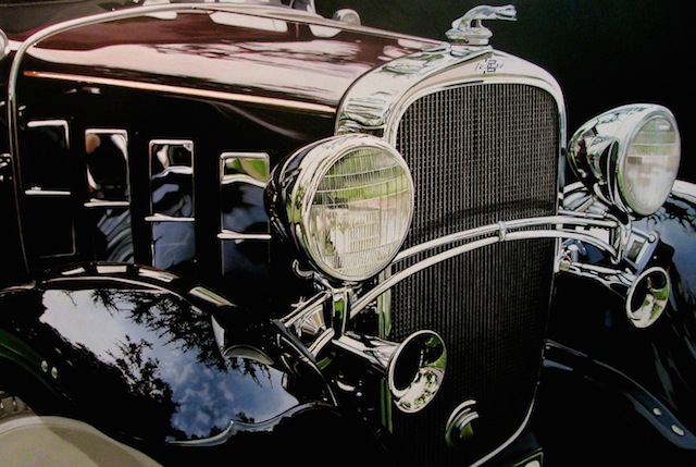 Realistic Old Polished Cars Paintings -9
