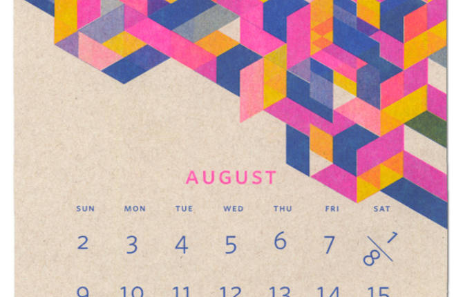 2015 Isometric Risograph Calendar