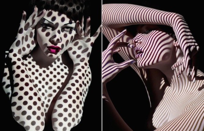 Stripes and Polka-Dots Projection Portraits