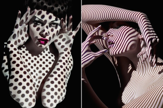 Stripes and Polka-Dots Projection Portraits-1