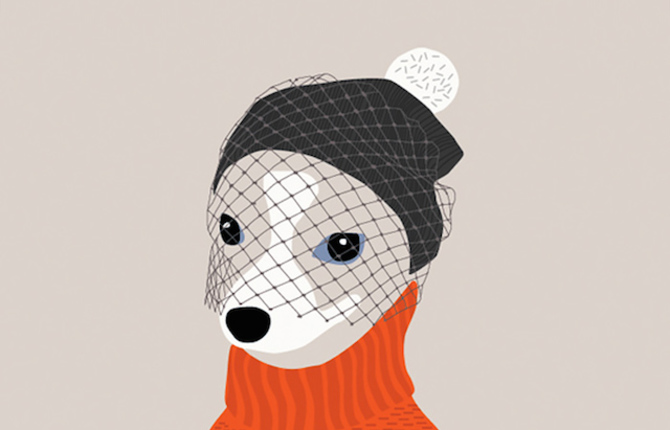 Trendy Dogs Illustrations