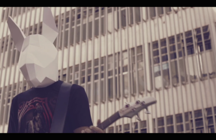 Music video using 3D paper mask