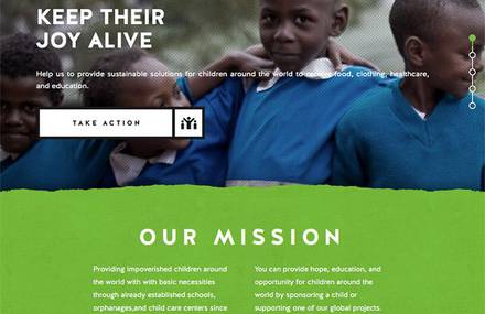 Handcrafted web design for Children Inc.