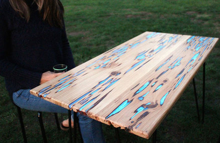 Glowing Resin Table