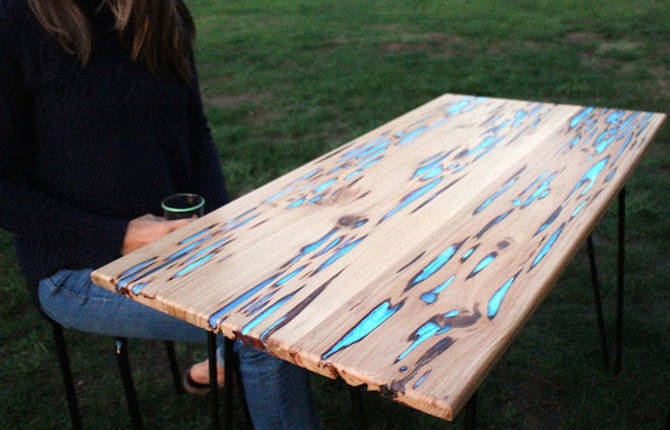 Glowing Resin Table