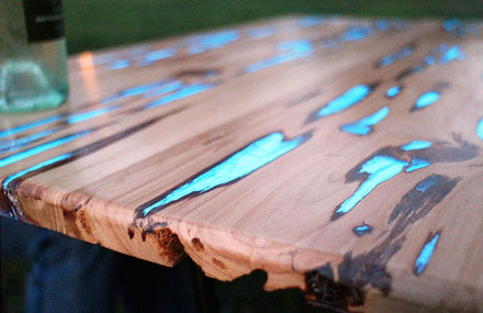 Glowing Resin Table