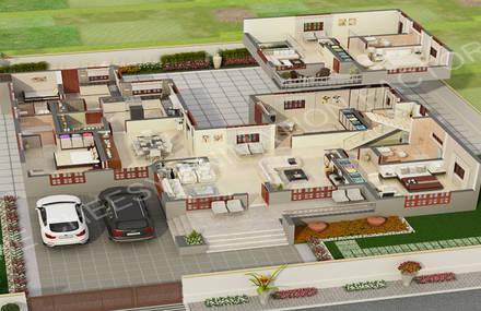 3D Floor Plan Rendering