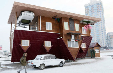 Upside Down House in Siberia