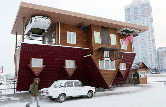 Upside Down House in Siberia