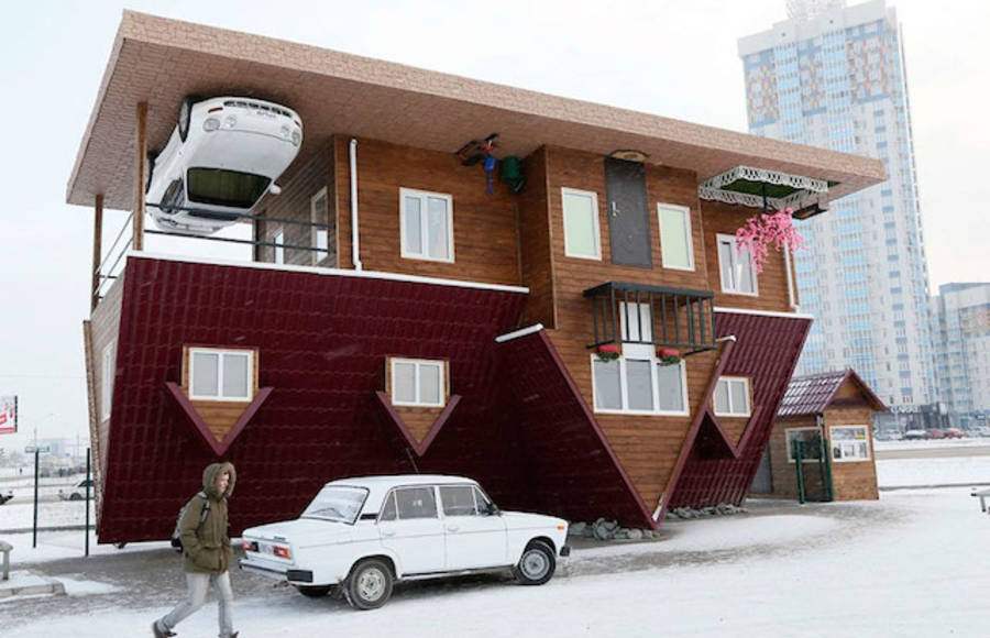 Upside Down House in Siberia