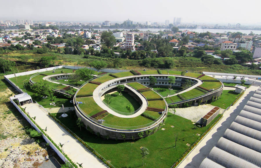 Spiral Green Field for Children