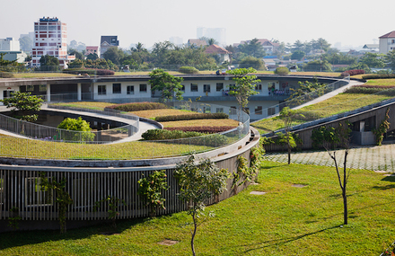 Spiral Green Field for Children