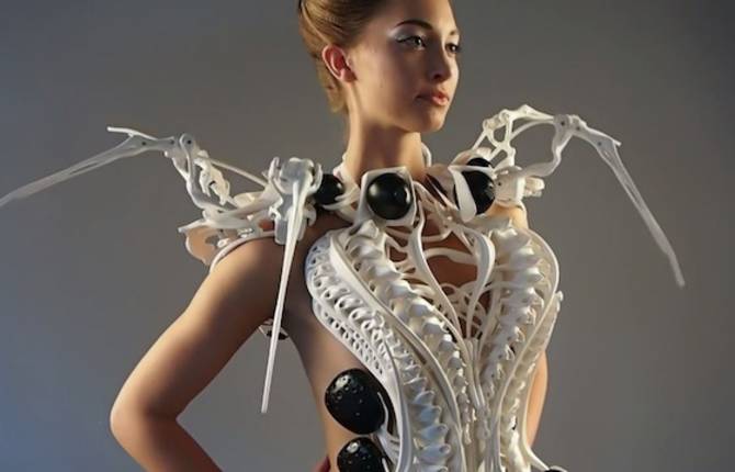 3D Printed Skeleton Spider Dress