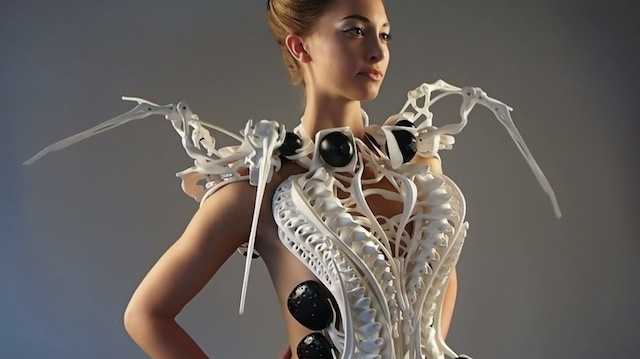 3D Printed Skeleton Spider Dress-0