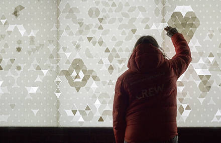 Triangolini, collaborative light art installation