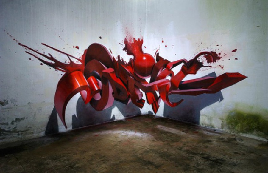 Anamorphic Graffiti Illusions by Odeith