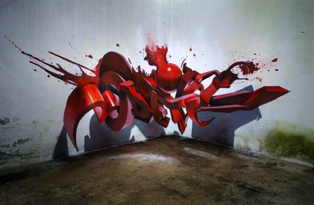 Anamorphic Graffiti Illusions by Odeith _0