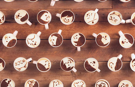 Animation Made With Cups Of Latte