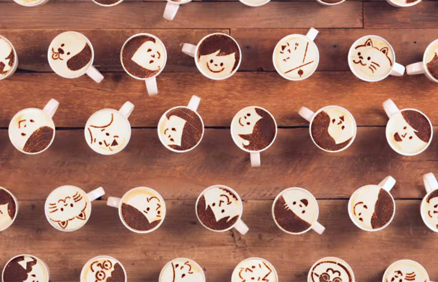 Animation Made With Cups Of Latte