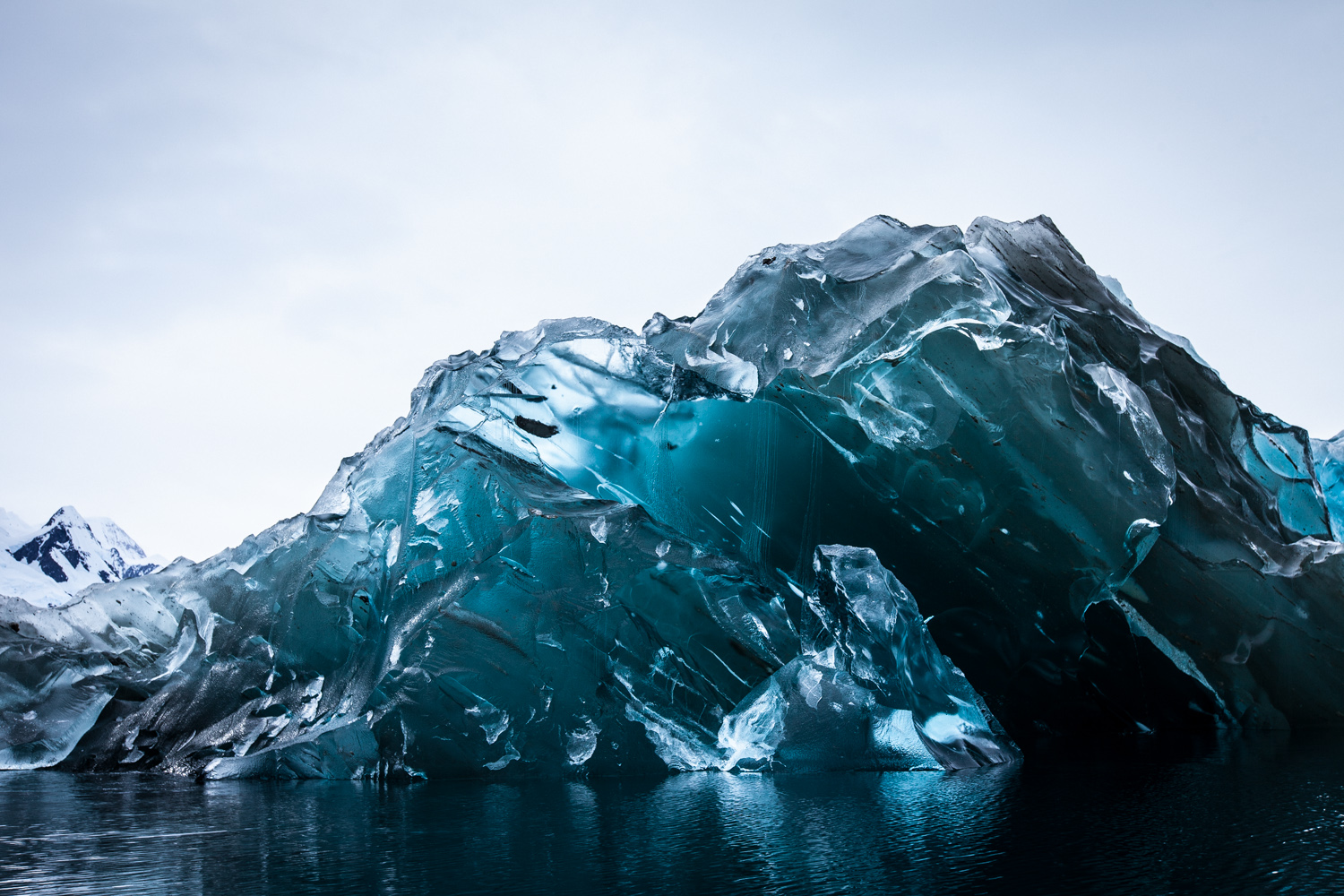 Flipped Iceberg in Antarctica Photography_0