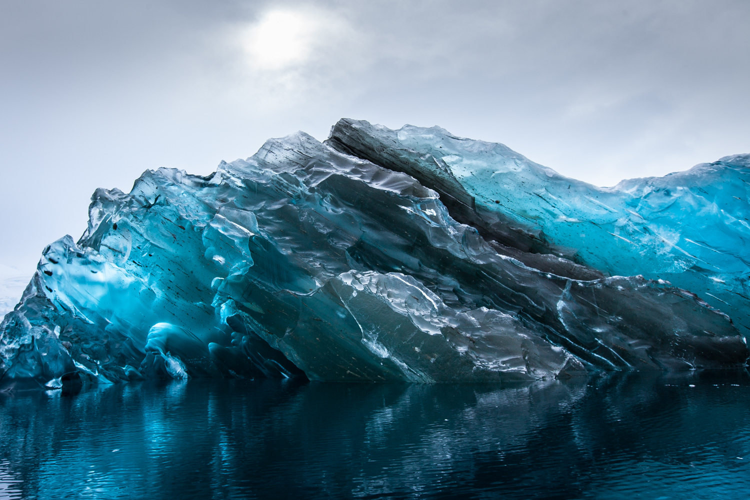 Flipped Iceberg in Antarctica Photography_1