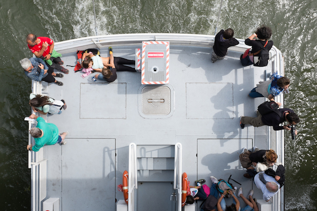 High-Angle Shot of People in a Boat-4