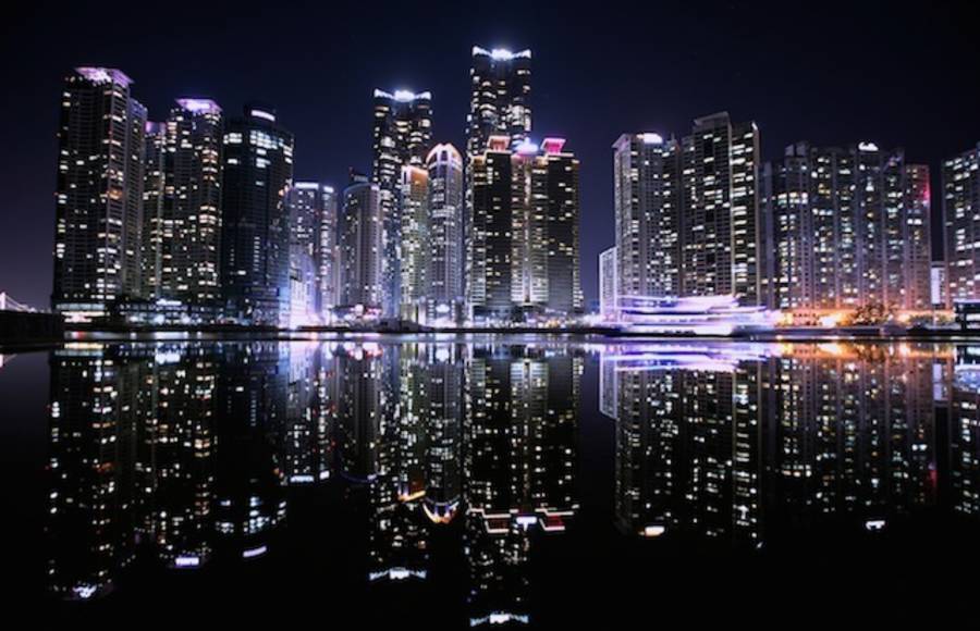Skyscrapers Reflections in Korea
