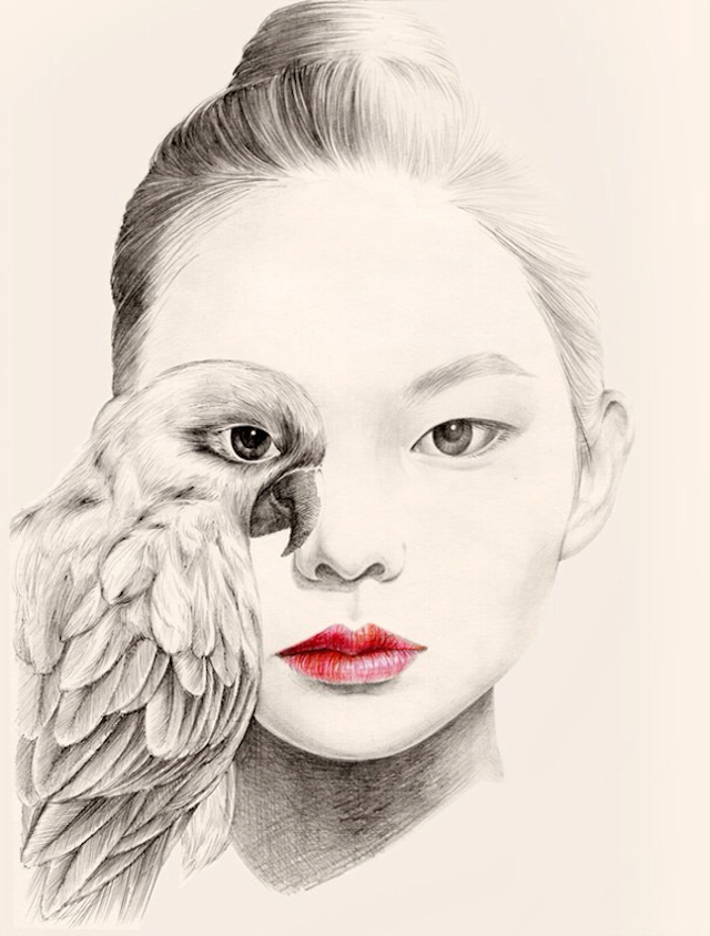 The Girl and The Birds Drawings-4