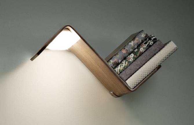 Bookmark and Reading Lamp Shelf