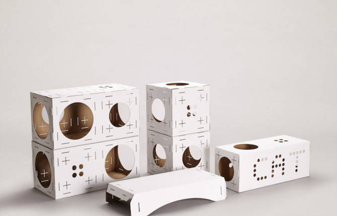 Playful DIY Cardboard House for Cats