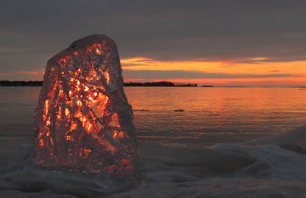 Ice At Sunset: A Match That Makes Jewels