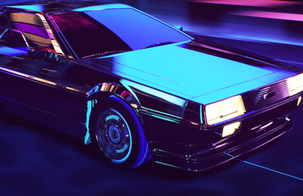 80s Style Retrowave Animation